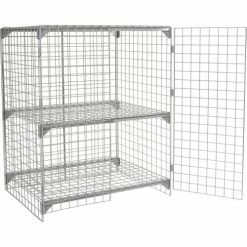 Global Industrial™ Wire Mesh Security Cage Locker, 48"Wx24"Dx60"H, Gray, Unassembled -Deals Lockers Store 184098 07