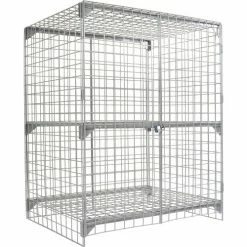 Global Industrial™ Wire Mesh Security Cage Locker, 48"Wx36"Dx60"H, Gray, Unassembled -Deals Lockers Store 184098 11 1