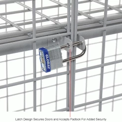 Global Industrial™ Wire Mesh Security Cage Locker, 48"Wx36"Dx72"H, Gray, Unassembled -Deals Lockers Store 184099IN 2wco