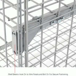 Global Industrial™ Wire Mesh Security Cage Locker, 48"Wx36"Dx72"H, Gray, Unassembled -Deals Lockers Store 184099IN 4wco