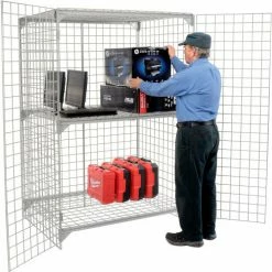 Global Industrial Wire Mesh Security Cage Locker, 48"Wx24"Dx72"H, Gray, Unassembled 34 Global Industrial Wire Mesh Security Cage Locker, 48"Wx24"Dx72"H, Gray, Unassembled -Deals Lockers Store 184099 02