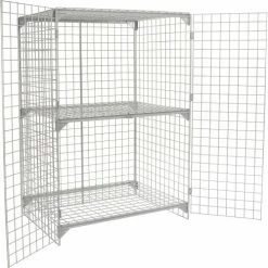 Global Industrial Wire Mesh Security Cage Locker, 48"Wx24"Dx72"H, Gray, Unassembled 35 Global Industrial Wire Mesh Security Cage Locker, 48"Wx24"Dx72"H, Gray, Unassembled -Deals Lockers Store 184099 03