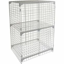Global Industrial™ Wire Mesh Security Cage Locker, 48"Wx36"Dx72"H, Gray, Unassembled -Deals Lockers Store 184099 04 1
