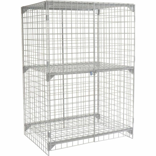 Global Industrial Wire Mesh Security Cage Locker, 48"Wx24"Dx72"H, Gray, Unassembled 8 Global Industrial Wire Mesh Security Cage Locker, 48"Wx24"Dx72"H, Gray, Unassembled - Image 6