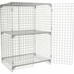 Global Industrial Wire Mesh Security Cage Locker, 48"Wx24"Dx72"H, Gray, Unassembled 39 Global Industrial Wire Mesh Security Cage Locker, 48"Wx24"Dx72"H, Gray, Unassembled -Deals Lockers Store 184099 07