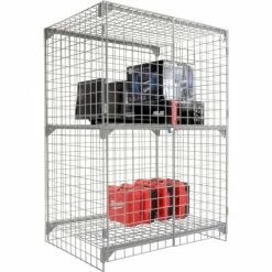 Global Industrial Wire Mesh Security Cage Locker, 48"Wx24"Dx72"H, Gray, Unassembled 40 Global Industrial Wire Mesh Security Cage Locker, 48"Wx24"Dx72"H, Gray, Unassembled -Deals Lockers Store 184099 08