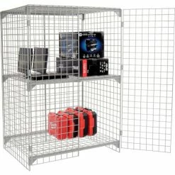 Global Industrial Wire Mesh Security Cage Locker, 48"Wx24"Dx72"H, Gray, Unassembled 41 Global Industrial Wire Mesh Security Cage Locker, 48"Wx24"Dx72"H, Gray, Unassembled -Deals Lockers Store 184099 09