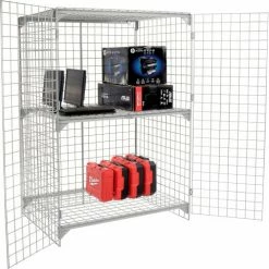 Global Industrial Wire Mesh Security Cage Locker, 48"Wx24"Dx72"H, Gray, Unassembled 42 Global Industrial Wire Mesh Security Cage Locker, 48"Wx24"Dx72"H, Gray, Unassembled -Deals Lockers Store 184099 10