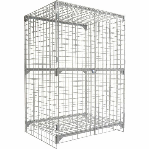 Global Industrial Wire Mesh Security Cage Locker, 48"Wx24"Dx72"H, Gray, Unassembled 15 Global Industrial Wire Mesh Security Cage Locker, 48"Wx24"Dx72"H, Gray, Unassembled - Image 13