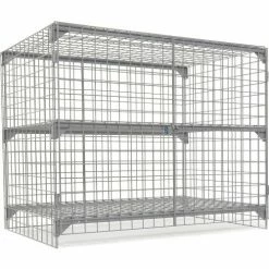 Global Industrial™ Wire Mesh Security Cage Locker, 60"Wx36"Dx48"H, Gray, Unassembled -Deals Lockers Store 184100 05