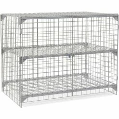 Global Industrial™ Wire Mesh Security Cage Locker, 60"Wx36"Dx48"H, Gray, Unassembled -Deals Lockers Store 184100 06