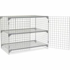 Global Industrial™ Wire Mesh Security Cage Locker, 60"Wx36"Dx48"H, Gray, Unassembled -Deals Lockers Store 184100 07