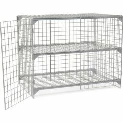 Global Industrial™ Wire Mesh Security Cage Locker, 60"Wx36"Dx48"H, Gray, Unassembled -Deals Lockers Store 184100 08