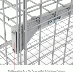 Global Industrial™ Wire Mesh Security Cage Locker, 60"Wx36"Dx60"H, Gray, Unassembled -Deals Lockers Store 184101IN 4wco