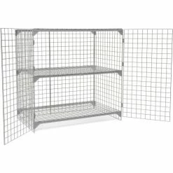 Global Industrial™ Wire Mesh Security Cage Locker, 60"Wx24"Dx60"H, Gray, Unassembled -Deals Lockers Store 184101 03