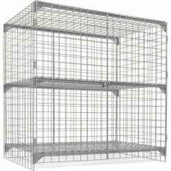 Global Industrial™ Wire Mesh Security Cage Locker, 60"Wx36"Dx60"H, Gray, Unassembled -Deals Lockers Store 184101 05 1