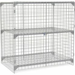 Global Industrial™ Wire Mesh Security Cage Locker, 60"Wx36"Dx60"H, Gray, Unassembled -Deals Lockers Store 184101 06 1