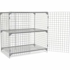 Global Industrial™ Wire Mesh Security Cage Locker, 60"Wx24"Dx60"H, Gray, Unassembled -Deals Lockers Store 184101 07