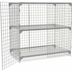 Global Industrial™ Wire Mesh Security Cage Locker, 60"Wx24"Dx60"H, Gray, Unassembled -Deals Lockers Store 184101 08
