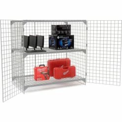 Global Industrial™ Wire Mesh Security Cage Locker, 60"Wx36"Dx60"H, Gray, Unassembled -Deals Lockers Store 184101 10 1