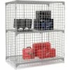Global Industrial™ Wire Mesh Security Cage Locker, 60"Wx24"Dx72"H, Gray, Unassembled -Deals Lockers Store 184102 1