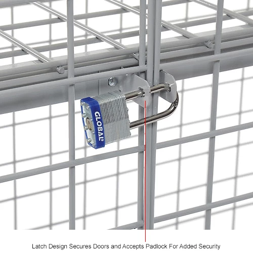 Global Industrial Wire Mesh Security Cage Locker, 60"Wx36"Dx72"H, Gray, Unassembled 24 Global Industrial Wire Mesh Security Cage Locker, 60"Wx36"Dx72"H, Gray, Unassembled - Image 22