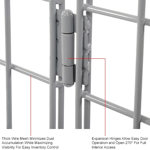 Global Industrial Wire Mesh Security Cage Locker, 60"Wx36"Dx72"H, Gray, Unassembled 25 Global Industrial Wire Mesh Security Cage Locker, 60"Wx36"Dx72"H, Gray, Unassembled - Image 23
