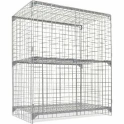 Global Industrial™ Wire Mesh Security Cage Locker, 60"Wx24"Dx72"H, Gray, Unassembled -Deals Lockers Store 184102 05 1