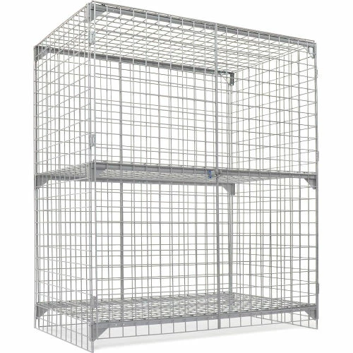 Global Industrial Wire Mesh Security Cage Locker, 60"Wx36"Dx72"H, Gray, Unassembled 8 Global Industrial Wire Mesh Security Cage Locker, 60"Wx36"Dx72"H, Gray, Unassembled - Image 6