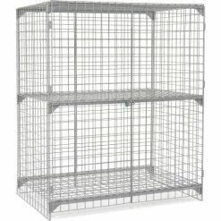 Global Industrial Wire Mesh Security Cage Locker, 60"Wx36"Dx72"H, Gray, Unassembled 34 Global Industrial Wire Mesh Security Cage Locker, 60"Wx36"Dx72"H, Gray, Unassembled -Deals Lockers Store 184102 06