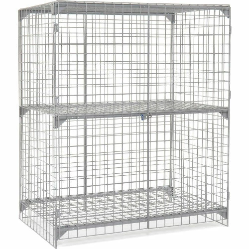 Global Industrial Wire Mesh Security Cage Locker, 60"Wx36"Dx72"H, Gray, Unassembled 9 Global Industrial Wire Mesh Security Cage Locker, 60"Wx36"Dx72"H, Gray, Unassembled - Image 7