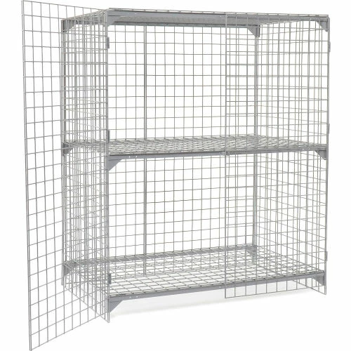 Global Industrial Wire Mesh Security Cage Locker, 60"Wx36"Dx72"H, Gray, Unassembled 10 Global Industrial Wire Mesh Security Cage Locker, 60"Wx36"Dx72"H, Gray, Unassembled - Image 8