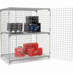 Global Industrial Wire Mesh Security Cage Locker, 60"Wx36"Dx72"H, Gray, Unassembled 37 Global Industrial Wire Mesh Security Cage Locker, 60"Wx36"Dx72"H, Gray, Unassembled -Deals Lockers Store 184102 09