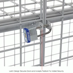 Global Industrial™ Wire Mesh Security Cage Locker, 72"Wx36"Dx60"H, Gray, Unassembled -Deals Lockers Store 184104IN 2wco