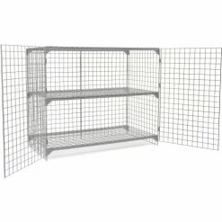 Global Industrial™ Wire Mesh Security Cage Locker, 72"Wx24"Dx60"H, Gray, Unassembled -Deals Lockers Store 184104 03