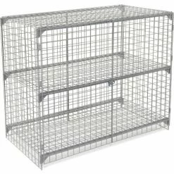 Global Industrial™ Wire Mesh Security Cage Locker, 72"Wx24"Dx60"H, Gray, Unassembled -Deals Lockers Store 184104 04