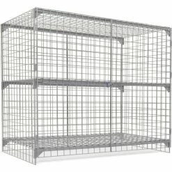 Global Industrial™ Wire Mesh Security Cage Locker, 72"Wx36"Dx60"H, Gray, Unassembled -Deals Lockers Store 184104 05 1