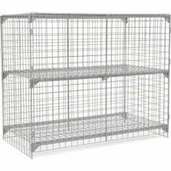 Global Industrial™ Wire Mesh Security Cage Locker, 72"Wx24"Dx60"H, Gray, Unassembled -Deals Lockers Store 184104 06
