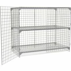 Global Industrial™ Wire Mesh Security Cage Locker, 72"Wx36"Dx60"H, Gray, Unassembled -Deals Lockers Store 184104 07 1