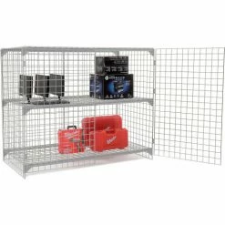 Global Industrial™ Wire Mesh Security Cage Locker, 72"Wx36"Dx60"H, Gray, Unassembled -Deals Lockers Store 184104 08 1