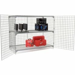 Global Industrial™ Wire Mesh Security Cage Locker, 72"Wx24"Dx60"H, Gray, Unassembled -Deals Lockers Store 184104 09