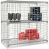 Global Industrial™ Wire Mesh Security Cage Locker, 72"Wx24"Dx72"H, Gray, Unassembled -Deals Lockers Store 184105 1