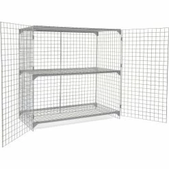Global Industrial™ Wire Mesh Security Cage Locker, 72"Wx24"Dx72"H, Gray, Unassembled -Deals Lockers Store 184105 03 1