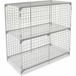 Global Industrial™ Wire Mesh Security Cage Locker, 72"Wx24"Dx72"H, Gray, Unassembled -Deals Lockers Store 184105 04 1