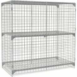 Global Industrial™ Wire Mesh Security Cage Locker, 72"Wx36"Dx72"H, Gray, Unassembled -Deals Lockers Store 184105 06