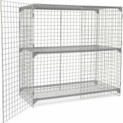 Global Industrial™ Wire Mesh Security Cage Locker, 72"Wx24"Dx72"H, Gray, Unassembled -Deals Lockers Store 184105 07 1