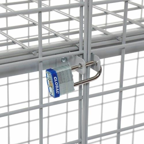 Global Industrial Wire Mesh Security Cage Locker, 36"Wx24"Dx60"H, Gray, Unassembled 16 Global Industrial Wire Mesh Security Cage Locker, 36"Wx24"Dx60"H, Gray, Unassembled - Image 14