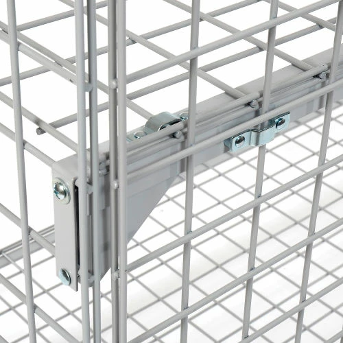 Global Industrial Wire Mesh Security Cage Locker, 48"Wx24"Dx48"H, Gray, Unassembled 19 Global Industrial Wire Mesh Security Cage Locker, 48"Wx24"Dx48"H, Gray, Unassembled - Image 17