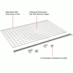 Global Industrial™ Security Cage Accessory Shelf 60 x 36 -Deals Lockers Store 184111 1wco 3