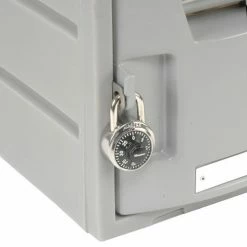 Remco Plastics 6-Tier 6 Door Box Plastic Locker, 12"W x 15"D x 12"H, Gray, Assembled -Deals Lockers Store 238038 06